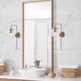 Opviq Lámpara de pared vintage con cuerpo de metal y tapa de cristal